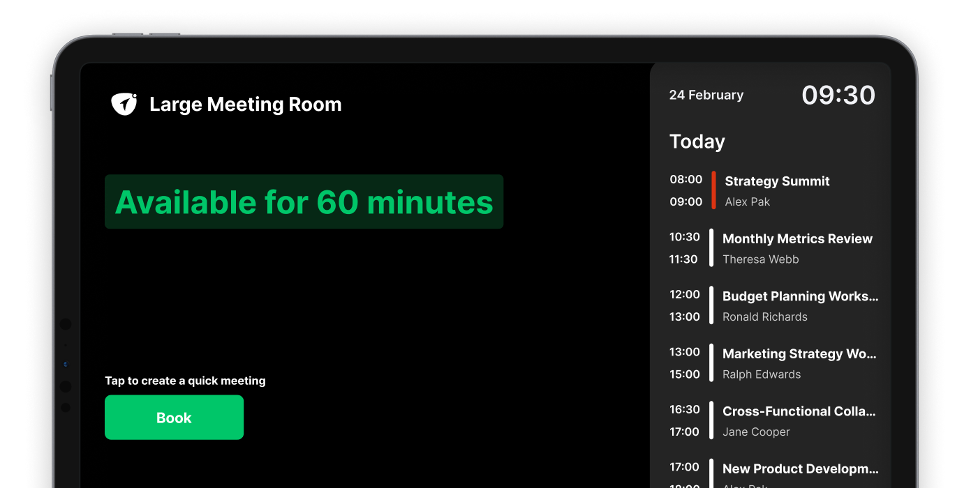 Room Booking Tablet App
