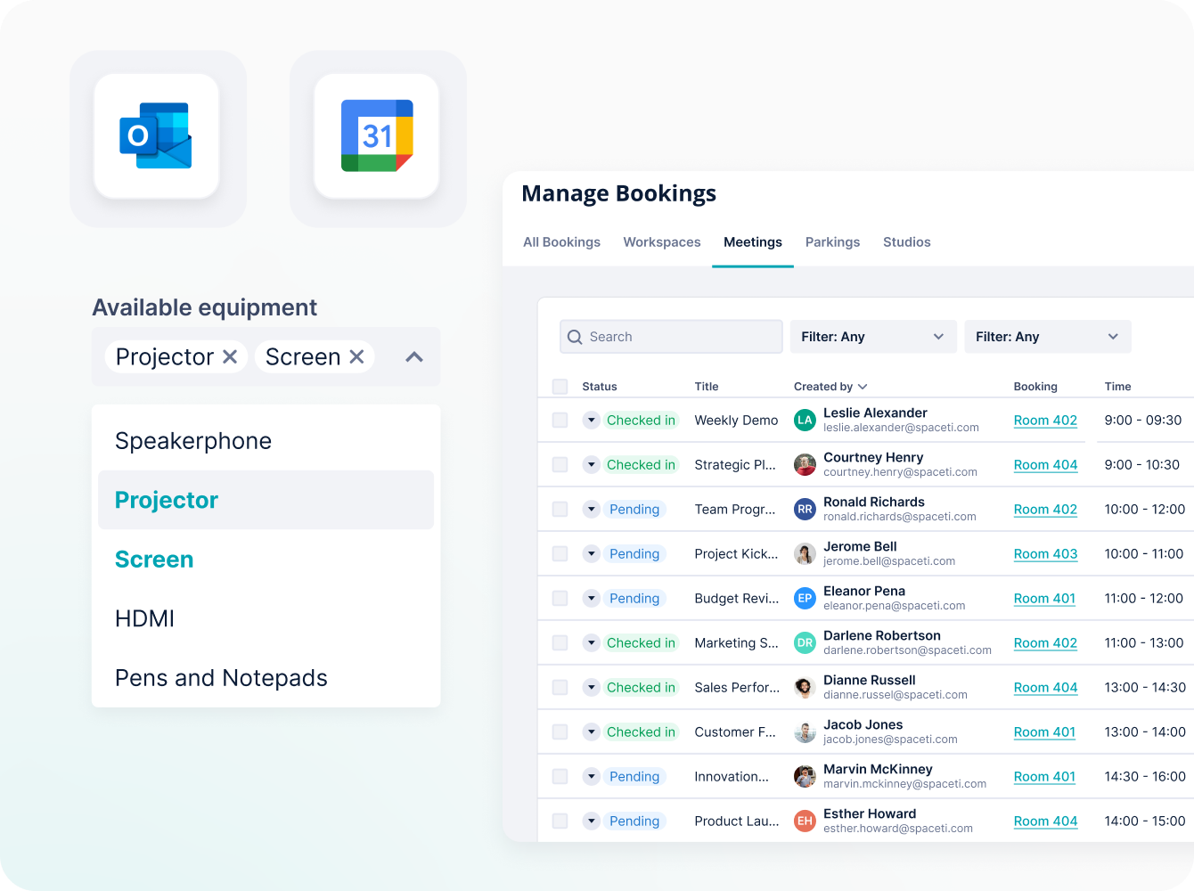 Centralized booking